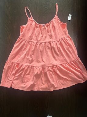 NWT Old Navy Coral Braided-Strap Dress with pockets XL